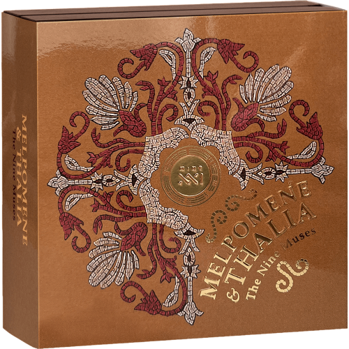 Melpomene & Thalia – The Nine Muses, 2 oz Silver Coin - 24h Shipping!