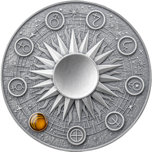 2025 Republic of Ghana 2 oz Silver Solar System: Moon - 24h Shipping!