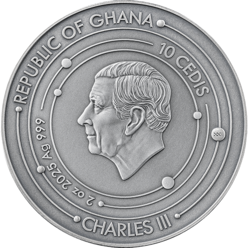 2025 Republic of Ghana 2 oz Silver Solar System: Venus - 24h Shipping!