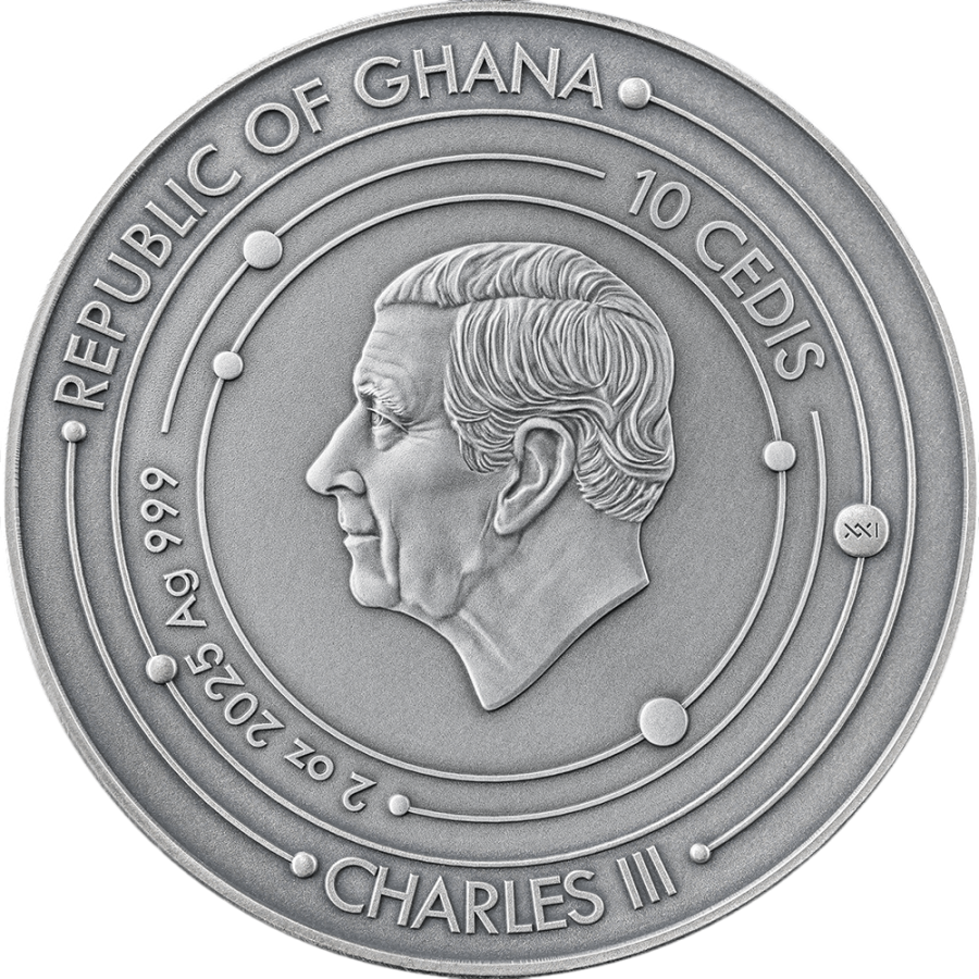 2025 Republic of Ghana 2 oz Silver Solar System: Jupiter  - 24h Shipping!