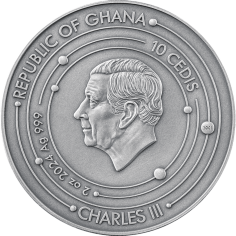 2025 Republic of Ghana 2 oz Silver Solar System: Mercury - 24h Shipping! 2