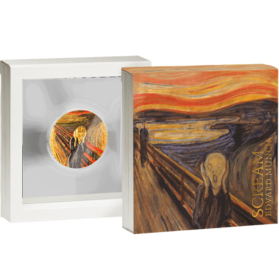 2022 Republic of Ghana 2 oz Silver Edvard Munch - The Scream - 24h Shipping!