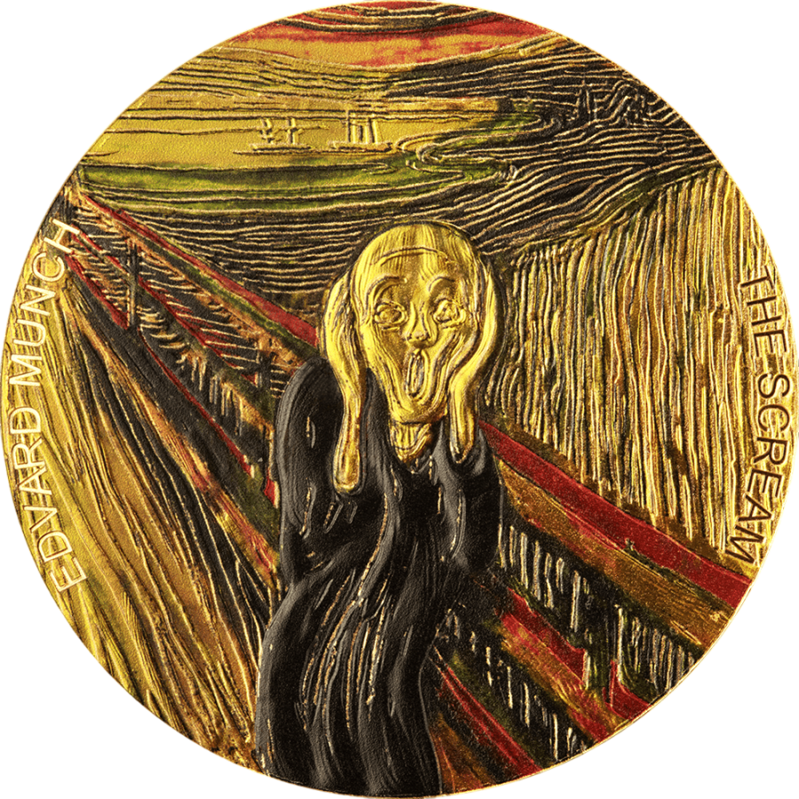 2022 Republic of Ghana 2 oz Silver Edvard Munch - The Scream - 24h Shipping!