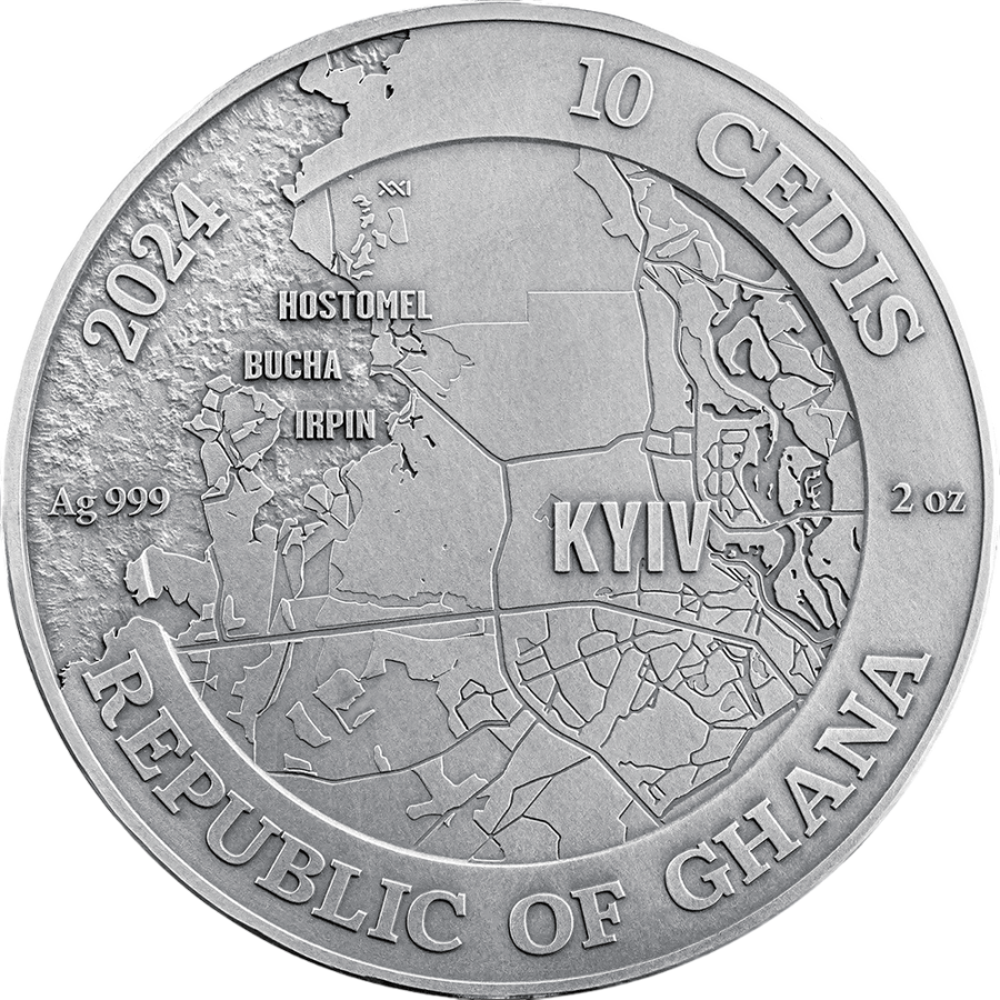 BATTLE OF KYIV 2 Oz Silver Coin 2024 - 24h Shipping!