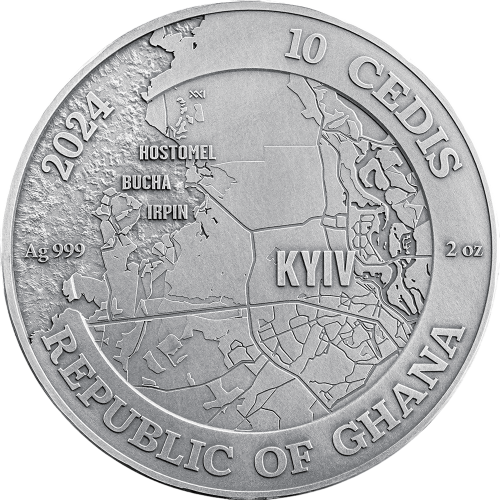 BATTLE OF KYIV 2 Oz Silver Coin 2024 - 24h Shipping!
