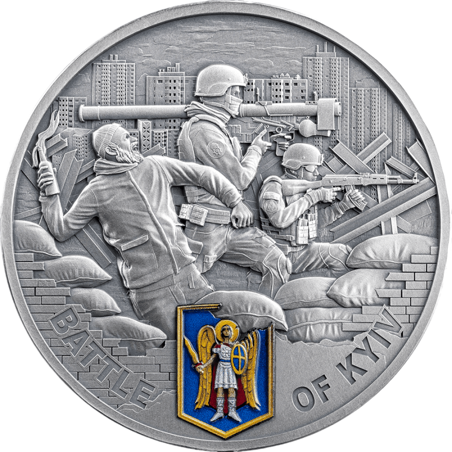 BATTLE OF KYIV 2 Oz Silver Coin 2024 - 24h Shipping!