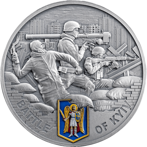 BATTLE OF KYIV 2 Oz Silver Coin 2024 - 24h Shipping!