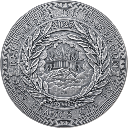 2025 Republic of Cameroon 2 oz Silver Greek Mythology Zeus- 24h Shipping!