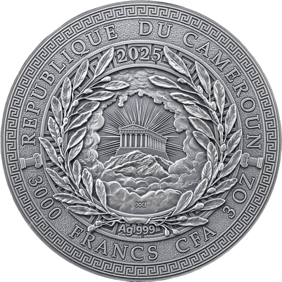 2025 Republic of Cameroon 2 oz Silver Greek Mythology Hestia - 24h Shipping!