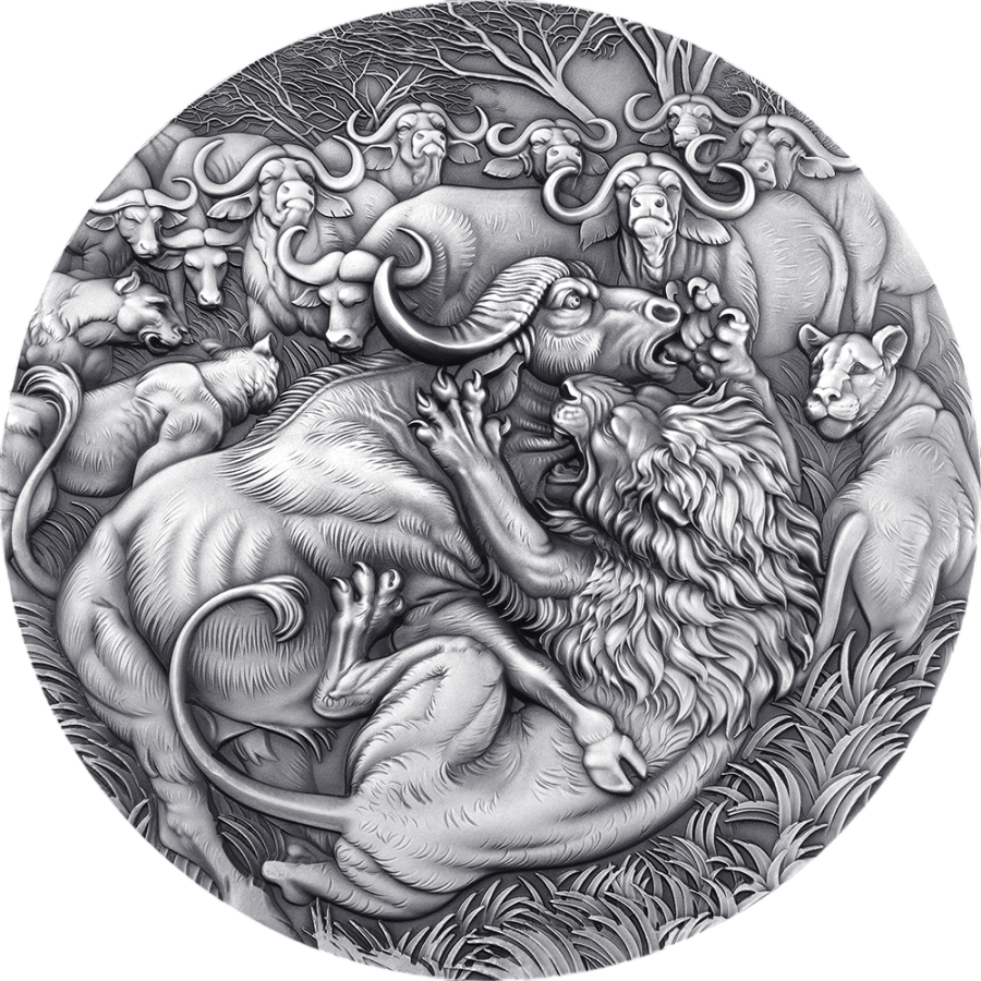 2025 Cameroon 1 kilo Silver Circle of Life: The Grand Hunting - 24h Shipping!