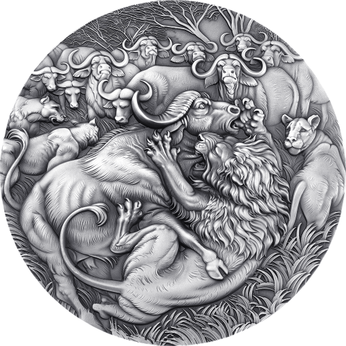 2025 Cameroon 1 kilo Silver Circle of Life: The Grand Hunting - 24h Shipping!