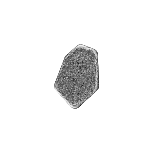 1 oz Antique Germania Mint Isaz Rune Cast Silver Bar - 24h Shipping!