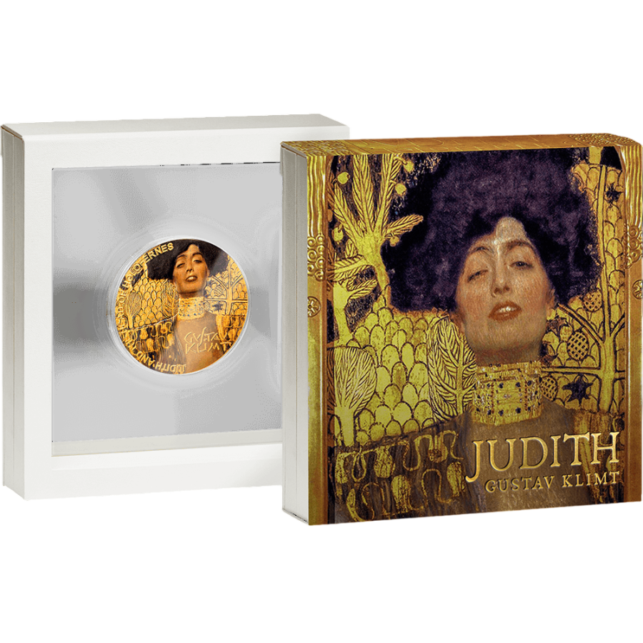 2023 Ghana 2 Ounce Klimt Judith & the Head of Holofernes Gilded Silver Coin - 24h Shipping!