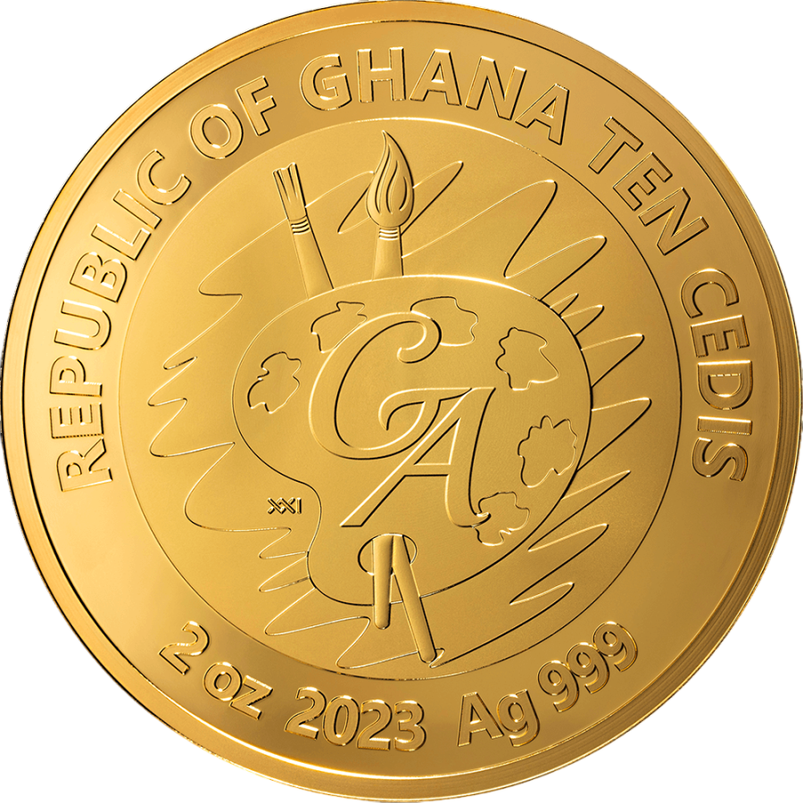 2023 Ghana 2 Ounce Klimt Judith & the Head of Holofernes Gilded Silver Coin - 24h Shipping!