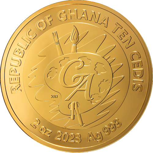 2023 Ghana 2 Ounce Klimt Judith & the Head of Holofernes Gilded Silver Coin - 24h Shipping!