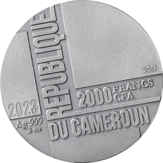 Cameroon 2023 Time is Money 2 oz Antique finish Silver Coin - 24h Shipping! 2