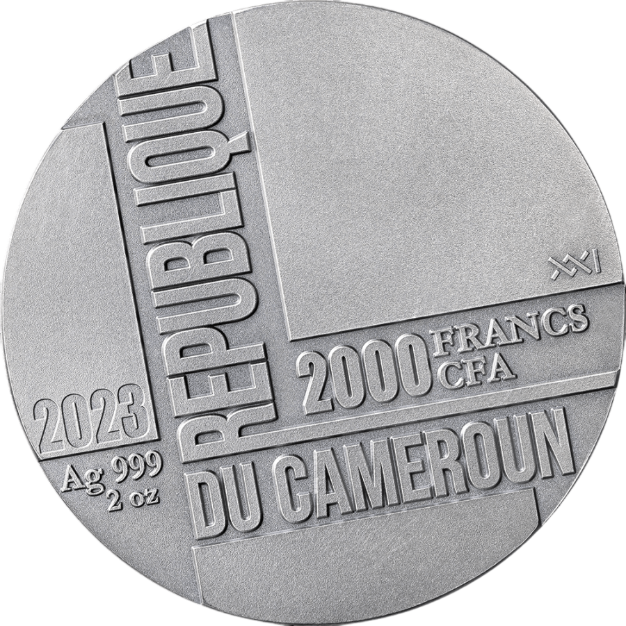 Cameroon 2023 Time is Money 2 oz Antique finish Silver Coin - 24h Shipping!