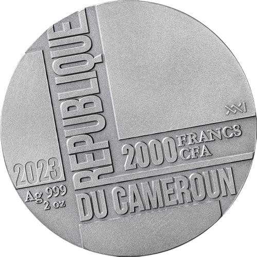 Cameroon 2023 Time is Money 2 oz Antique finish Silver Coin - 24h Shipping!