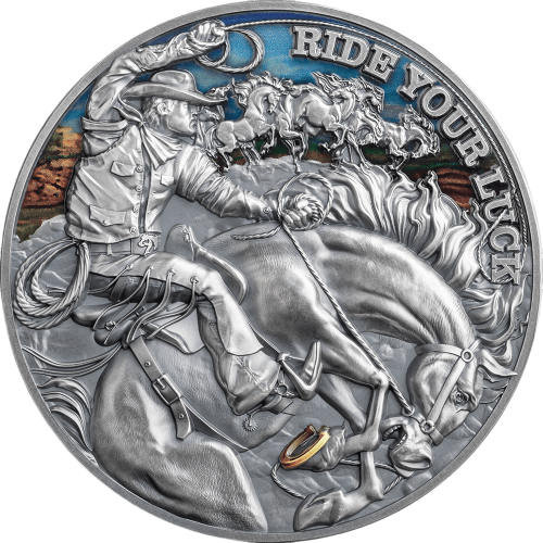 2023 Republic of Cameroon 2 oz Silver Antique Ride Your Luck - 24h Shipping!