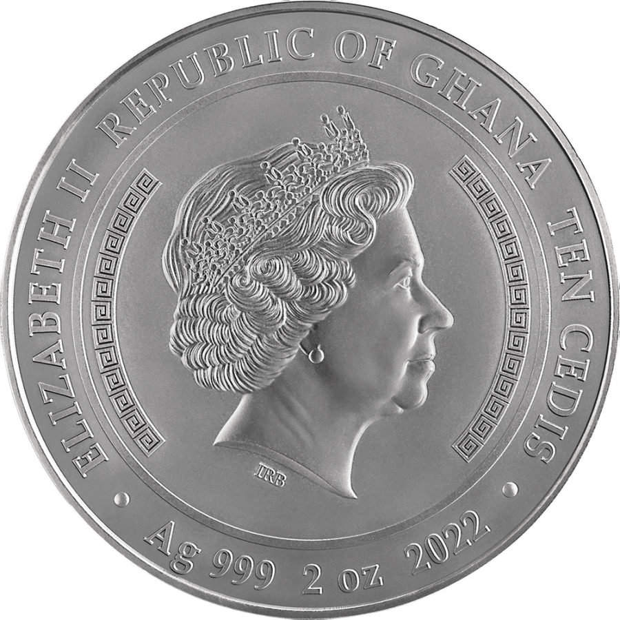 2022 Republic of Ghana 2 oz Silver Panathenaic Prize: Amphora - 24h Shipping!