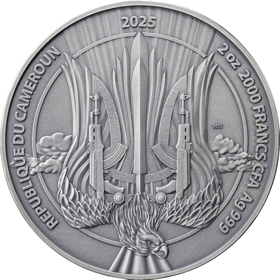2025 Camerooon 2 Ounce Guardians of Freedom Air Force Silver Coin - 24h Shipping!