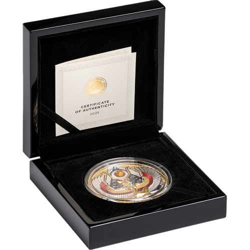 2025 Republic of Cameroon 5 oz Silver Gold Grandeur: Isis - 24h Shipping!