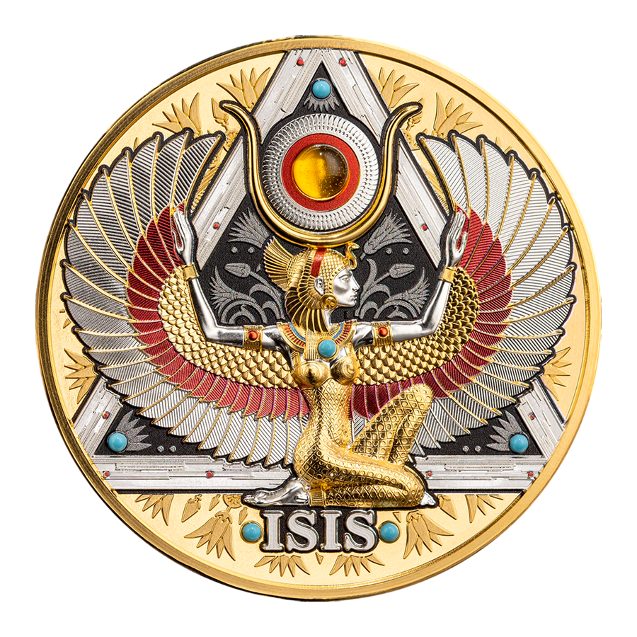 2025 Republic of Cameroon 5 oz Silver Gold Grandeur: Isis - 24h Shipping!