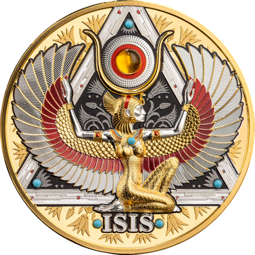 2025 Republic of Cameroon 5 oz Silver Gold Grandeur: Isis - 24h Shipping!