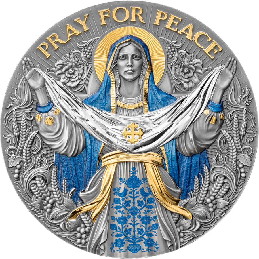 Orans The Pray for Peace 5 Oz Silver Coin - 24h Shipping!