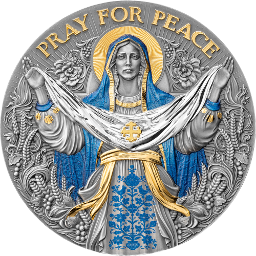 Orans The Pray for Peace 5 Oz Silver Coin - 24h Shipping!