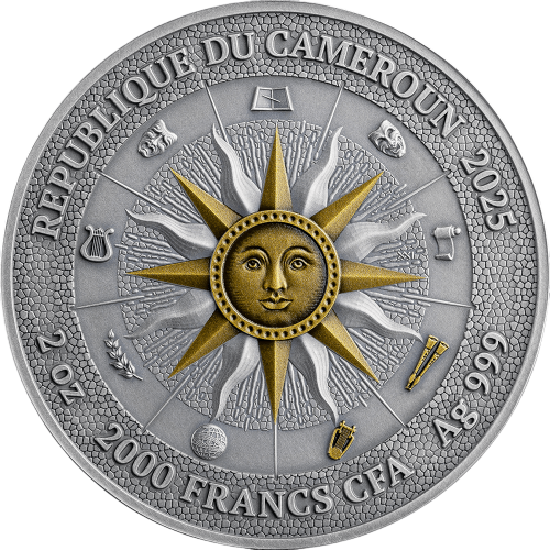 2025 Cameroon 2 oz Silver The Nine Muses: Terpsichore & Euterpe - 24h Shipping!