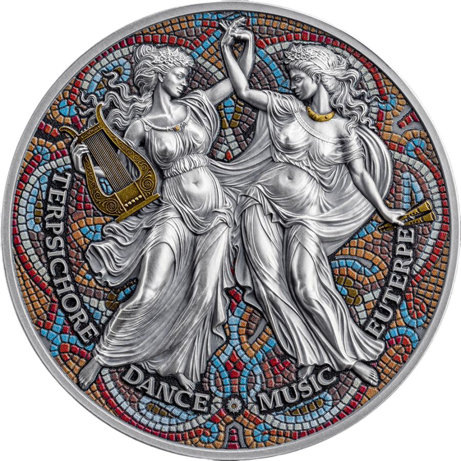2025 Cameroon 2 oz Silver The Nine Muses: Terpsichore & Euterpe - 24h Shipping!