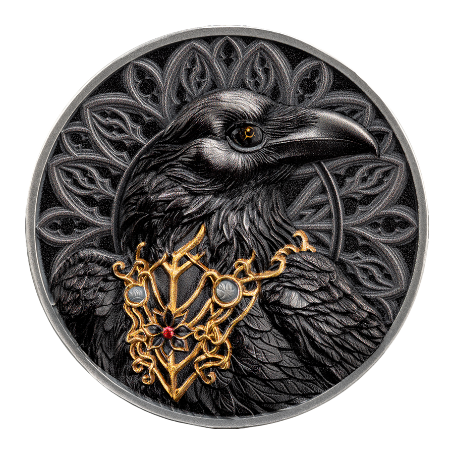 The Raven Creatures of Nocturne 1 Oz Silver Coin 2025 - 24h Shipping!