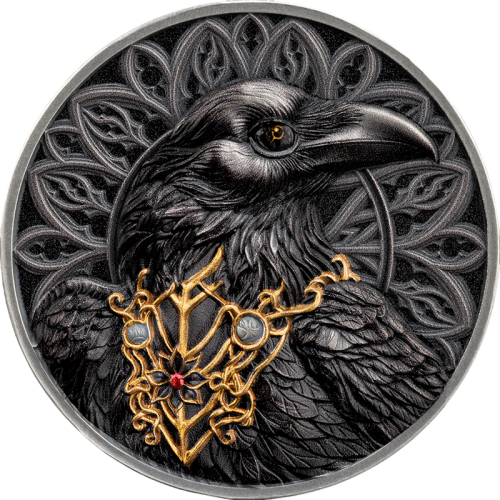 The Raven Creatures of Nocturne 1 Oz Silver Coin 2025 - 24h Shipping!