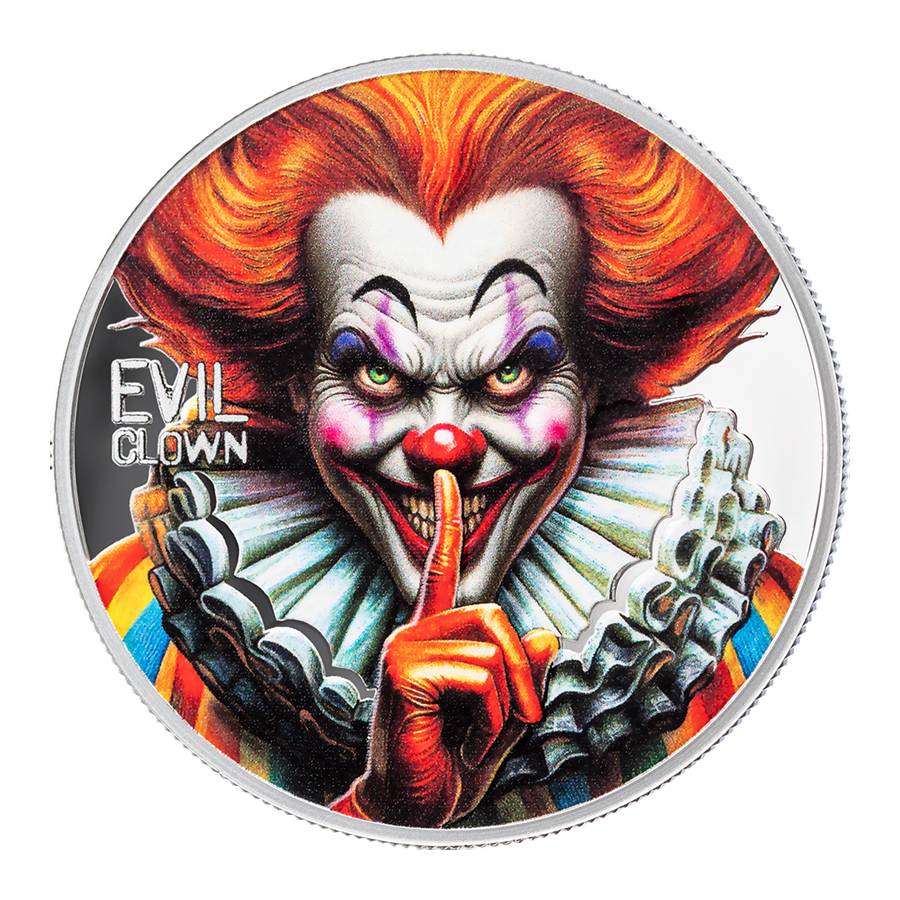 2025 Republic of Cameroon 1 oz Silver Urban Legends: Evil Clown - 24h Shipping!