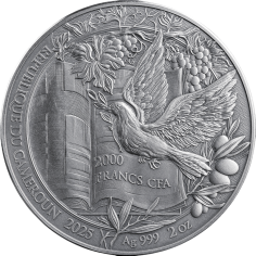 ANNUNCIATION Bible Stories 2 Oz Silver Coin 2000 Francs Cameroon 2025 - 24h Shipping! 2
