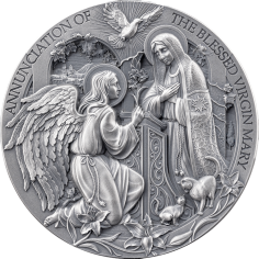 ANNUNCIATION Bible Stories 2 Oz Silver Coin 2000 Francs Cameroon 2025 - 24h Shipping!