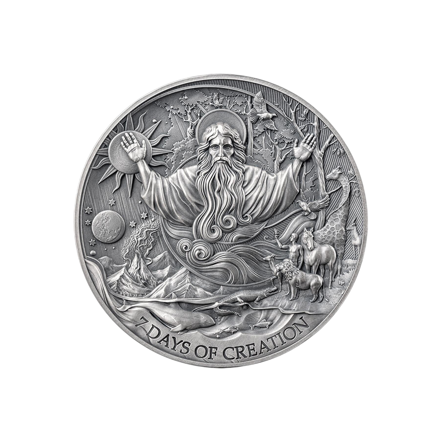 2024 Republic of Cameroon 2 oz Silver Seven Days of Creation - 24h Shipping!
