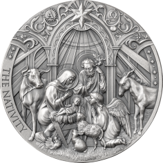 2024 2oz Cameroon Bible Stories " The Nativity " Silver Coin- 24h Shipping!