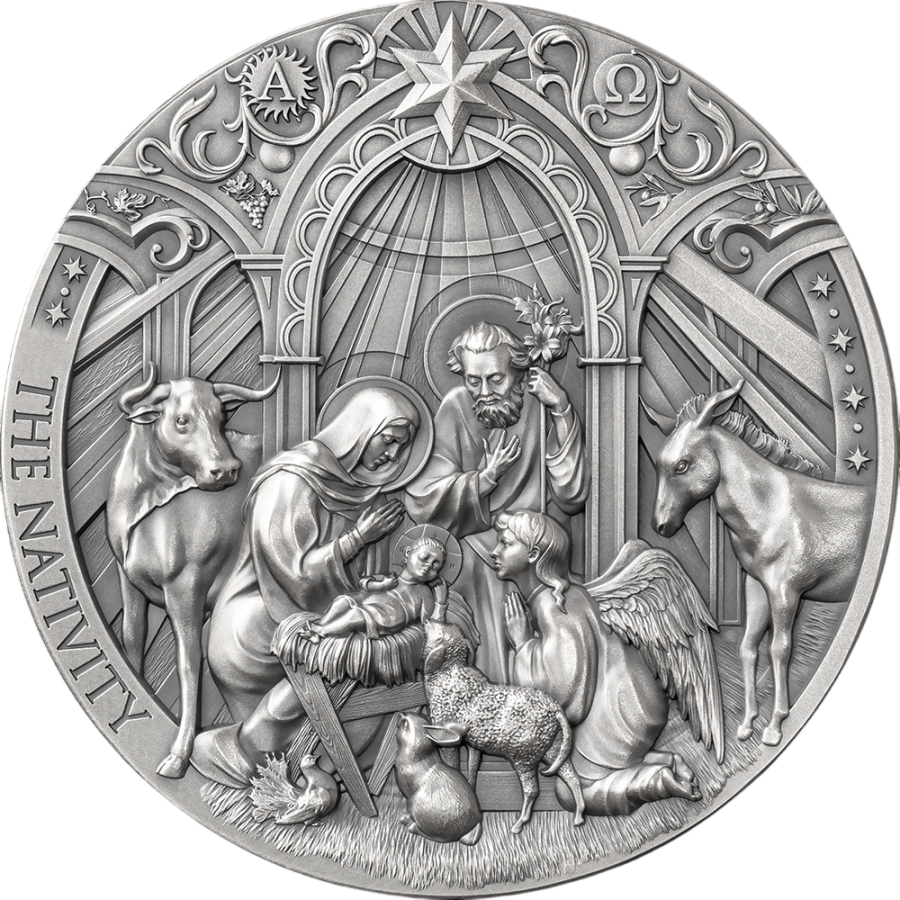 2024 2oz Cameroon Bible Stories " The Nativity " Silver Coin- 24h Shipping!