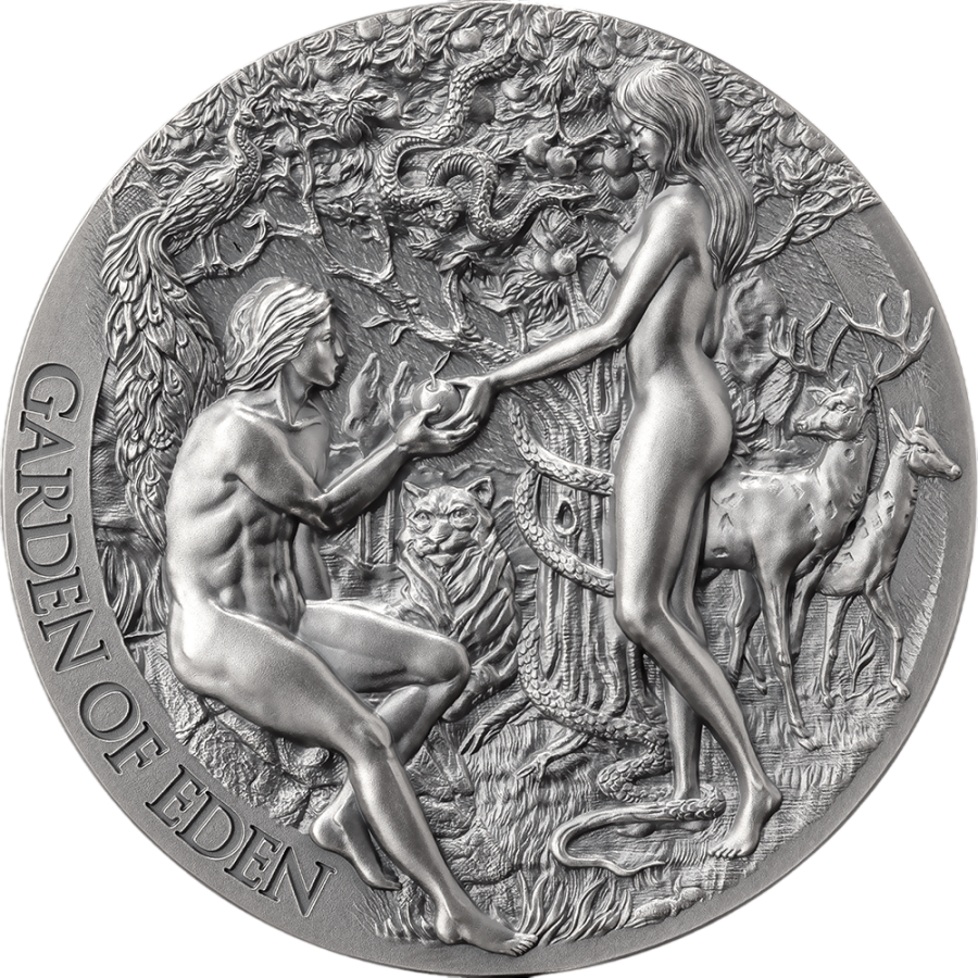 2023 2oz Cameroon Bible Stories Garden of Eden Silver Coin - 24h Shipping!
