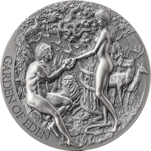 2023 2oz Cameroon Bible Stories Garden of Eden Silver Coin - 24h Shipping!