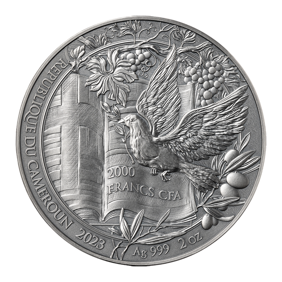 2023 2oz Cameroon Bible Stories Garden of Eden Silver Coin - 24h Shipping!