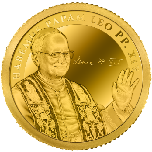 Leon XIV: First American Pontifex – 0,5 gram Gold Coin - 24h Shipping!
