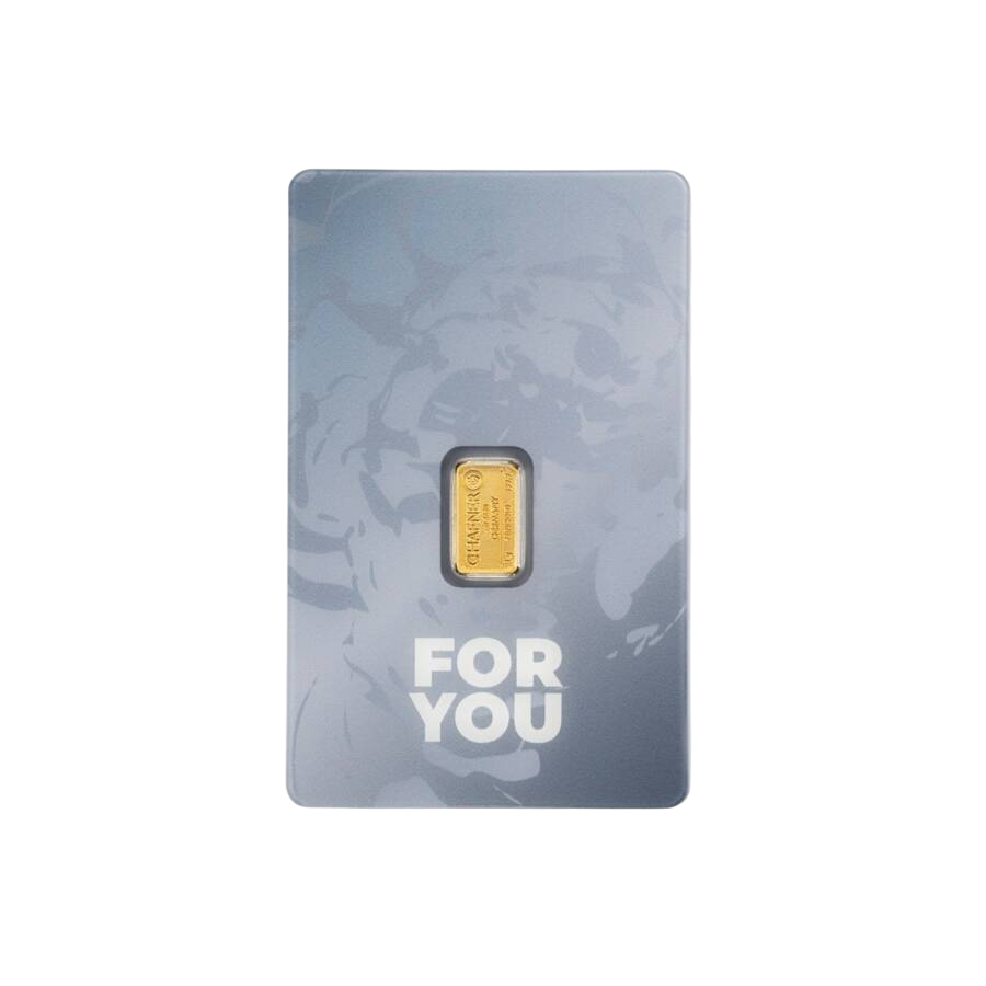 1g "For You" Gray Gold Bar - 24h Shipping!