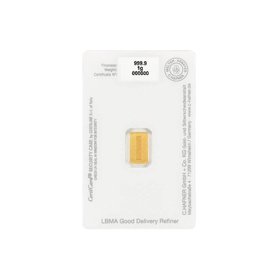 1g "For You" White Gold Bar - 24h Shipping!