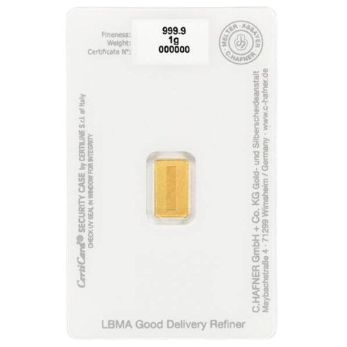 1g "For You" White Gold Bar - 24h Shipping!