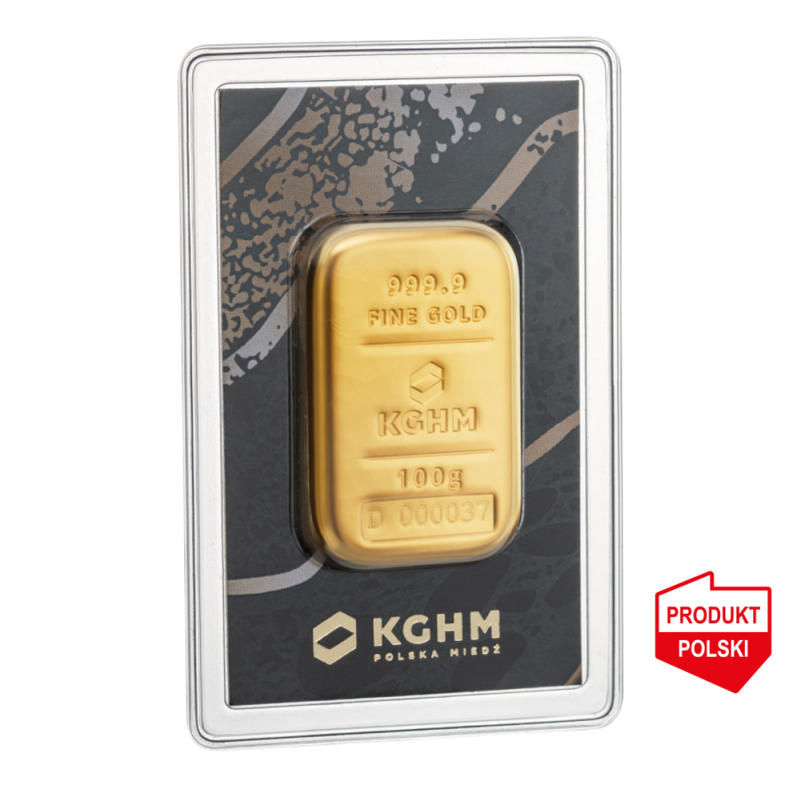 100 gram KGHM Gold Bar - 24h Shipping!