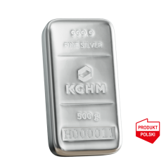 500 gram KGHM Silver Bar - 24h Shipping!