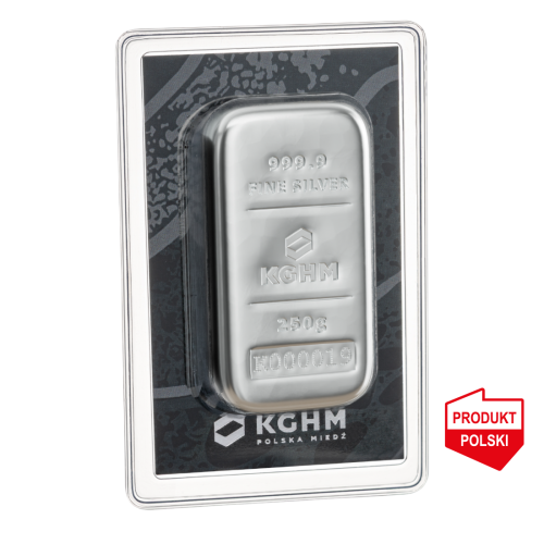 250 gram KGHM Silver Bar - 24h Shipping!